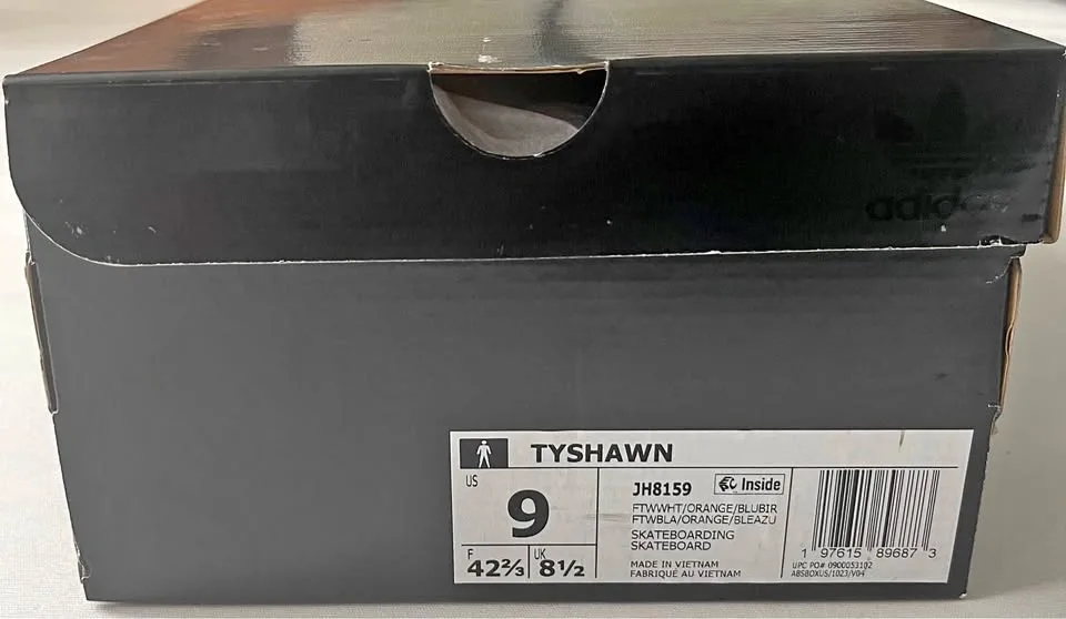 Adidas Tyshawn White Orange Blue Sneakers Men’s Size 9 – New wit