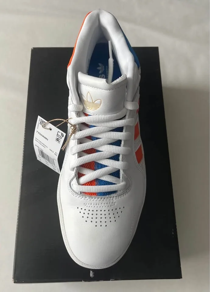 Adidas Tyshawn White Orange Blue Sneakers Men’s Size 9 – New wit - photo 3