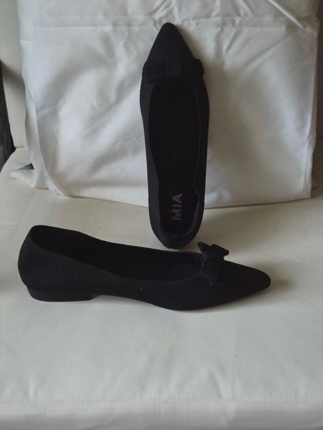 BLACK FLAT SHOES with BOW - photo 3