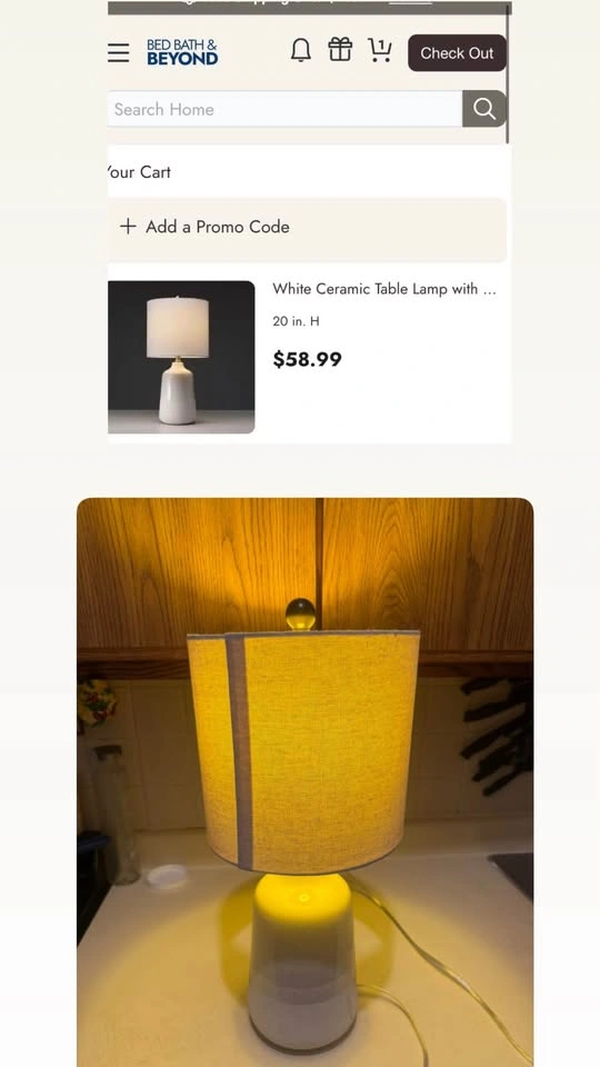 20.5" Ceramic Nightstand Lamps Set of 2, White - photo 3
