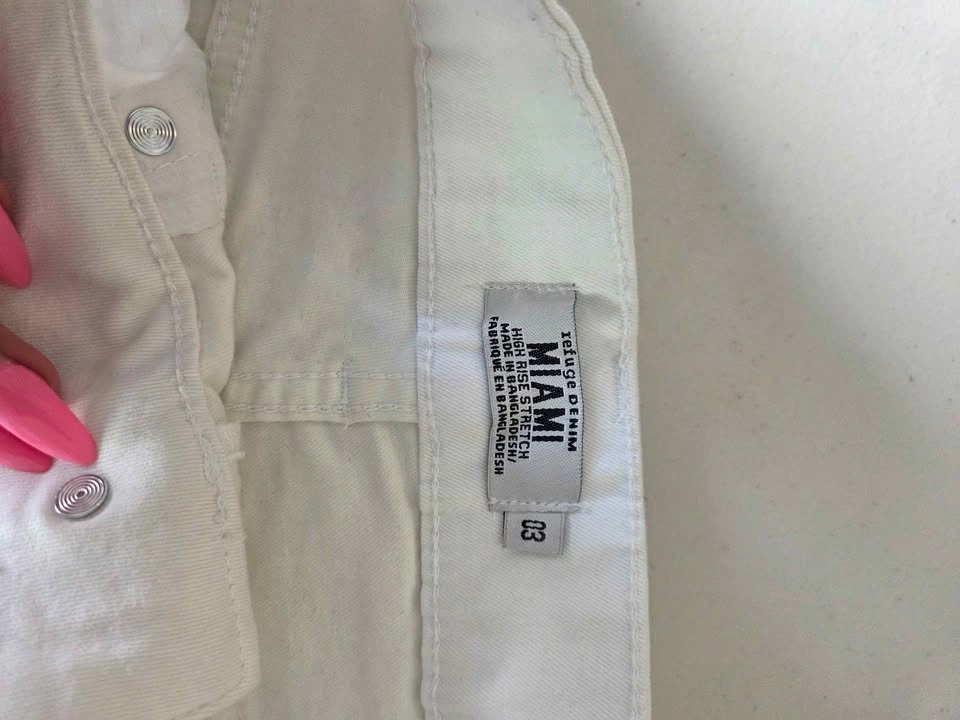 White jean shorts (urban planet) - photo 3