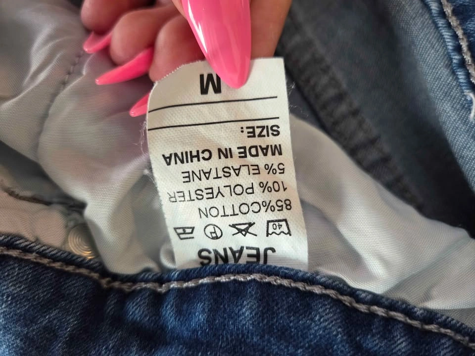 Dark blue stretchy jeans shorts - photo 3