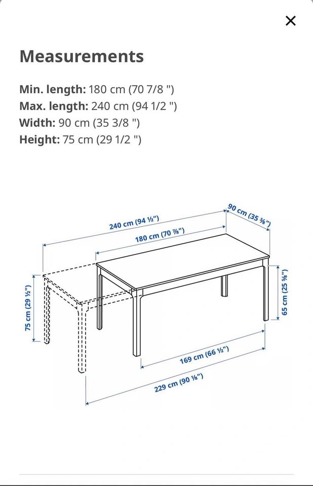 IKEA EKEDALEN Extendable Table - photo 2