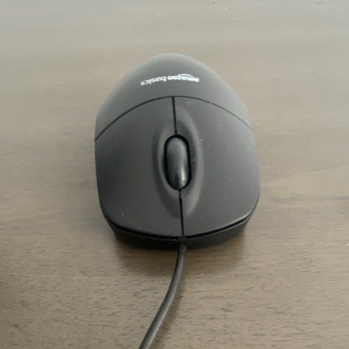 Amazon Basics Wired USB Optical Mouse Black 3-Button Scroll Whee - photo 3