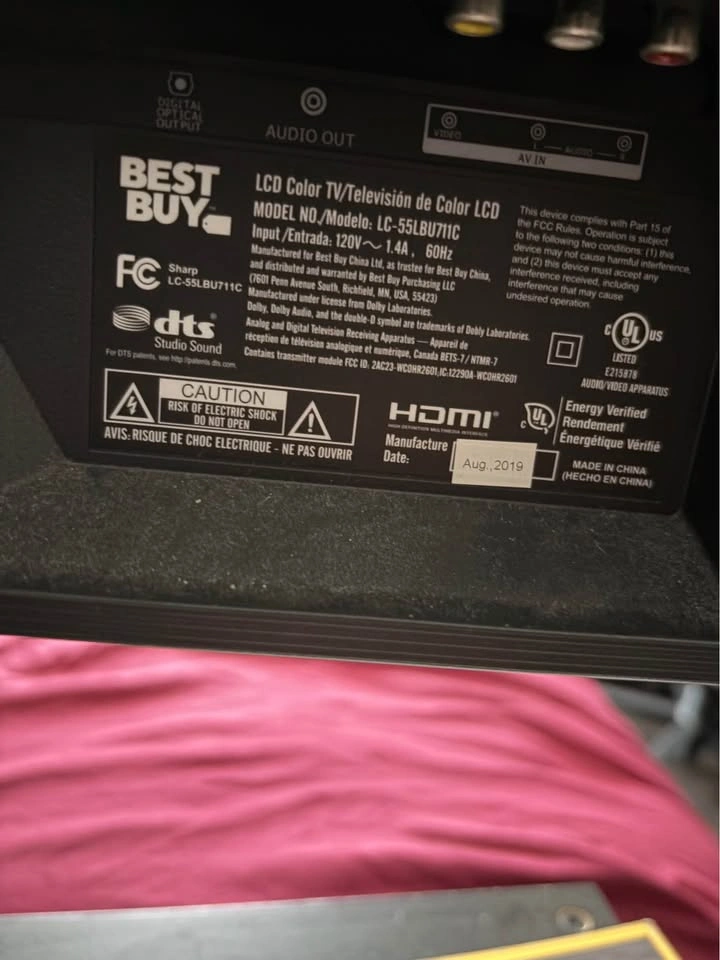 SHARP 55” 4K TV with Stand - photo 3
