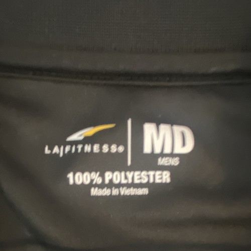 LA Fitness Men's Black Polo Shirt M Short Sleeve Collared - photo 3
