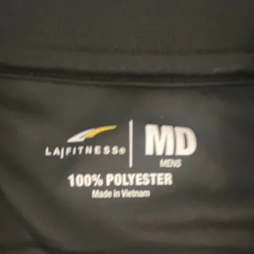 LA Fitness Men's Black Polo Shirt M Short Sleeve Collared - photo 3