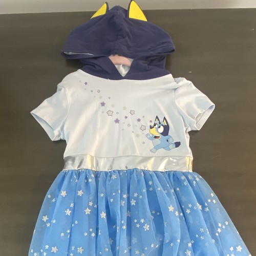 Bluey Girls Hooded Dress Costume w/ Ears Size 6/7 - photo 3
