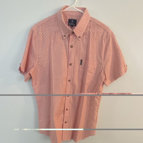 Ben Sherman Men's M Check Pink/White Button-Down Shirt