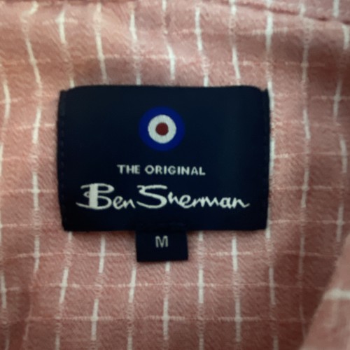 Ben Sherman Men's M Check Pink/White Button-Down Shirt - photo 3