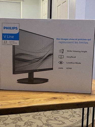 Philips V Line 22" LCD Monitor FHD 1920x1080 HDMI
