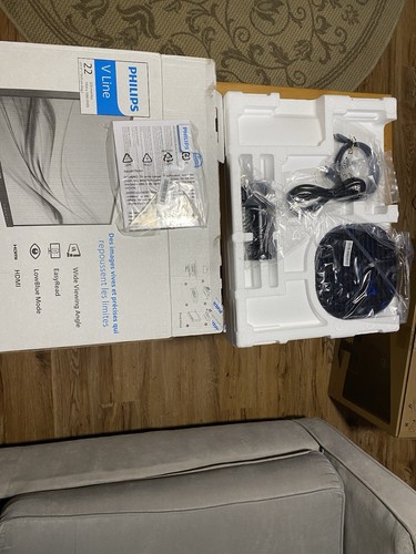 Philips V Line 22" LCD Monitor FHD 1920x1080 HDMI - photo 2