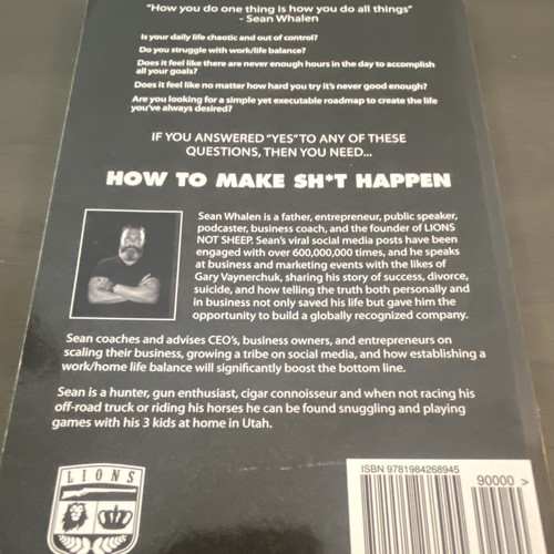 Sean Whalen How to Make Sh*t Happen (2018, Trade Paperback) - photo 2