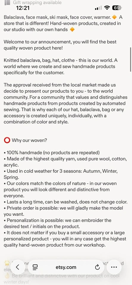 Handmade Wool Knit balaclava - photo 3