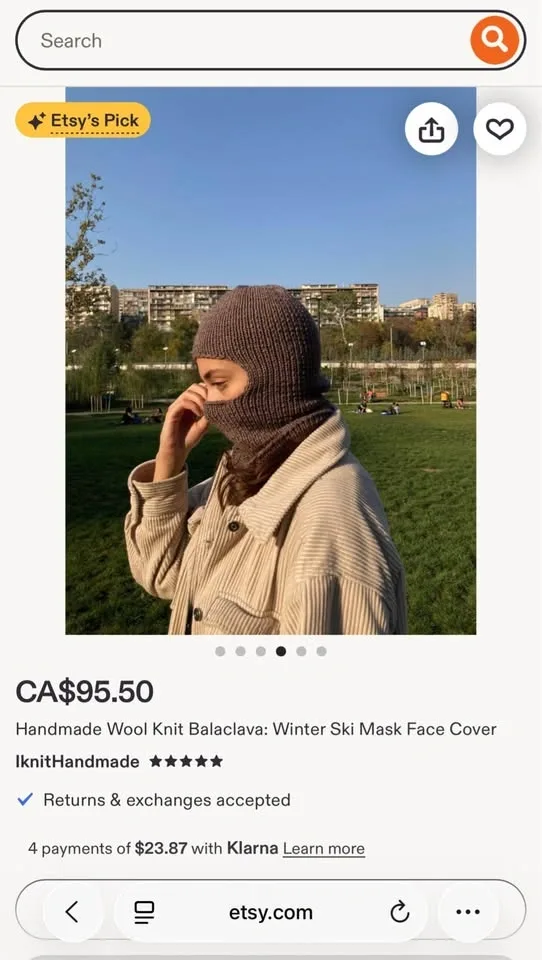 Handmade Wool Knit balaclava - photo 4