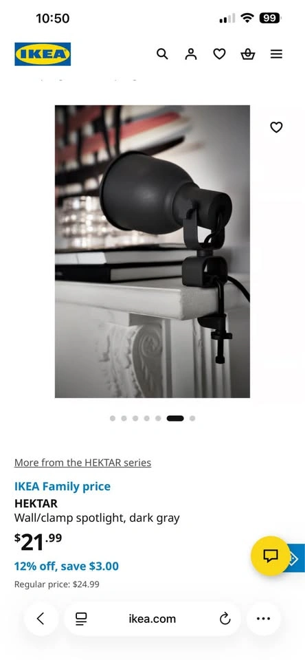 IKEA HEKTAR Wall/Clamp Spotlight - photo 3