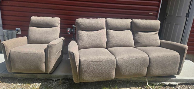 Recliner sofa and chair set