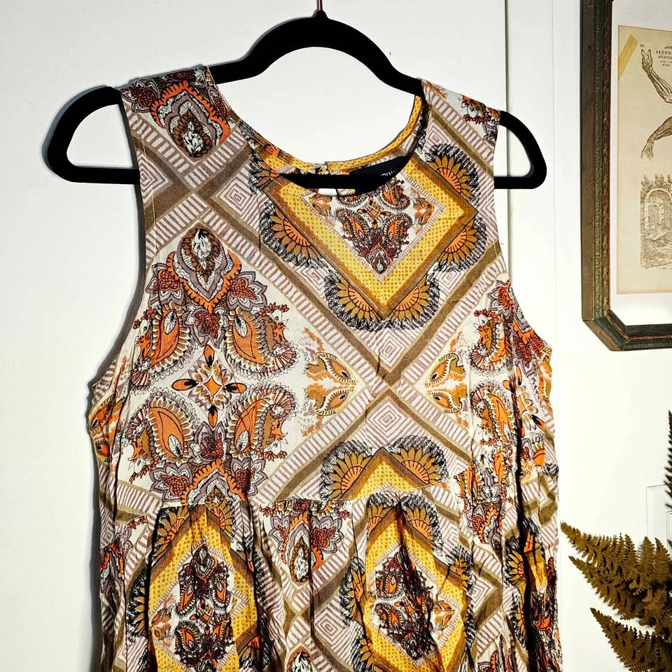 MINKPINK Paisley Babydoll Mini Dress Tunic Size S - photo 2