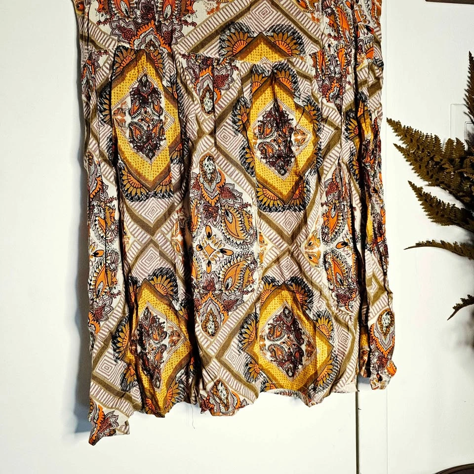 MINKPINK Paisley Babydoll Mini Dress Tunic Size S - photo 3