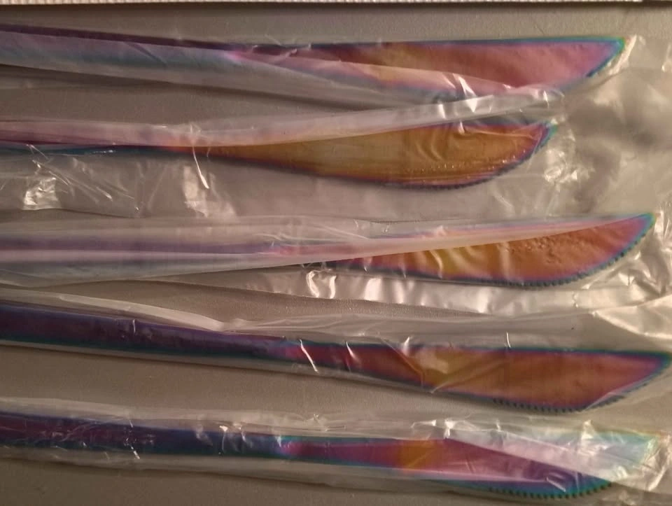 HOMQUEN Rainbow Stainless Steel Dinner Knives (Set of 6) - photo 3