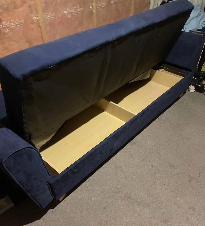 IKEA futon sofa bed with storage - photo 3