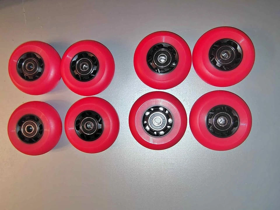 AOWISH Inline Skate Wheels 72mm (8-Pack) Red