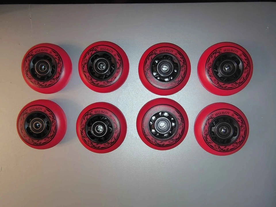 AOWISH Inline Skate Wheels 72mm (8-Pack) Red - photo 3