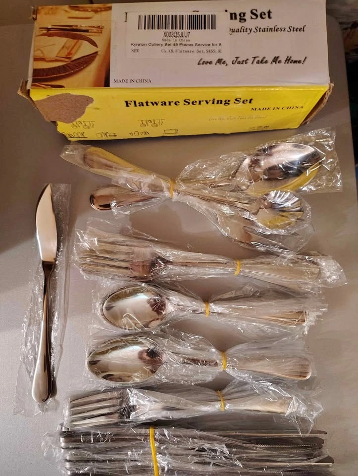 45-Piece Stainless Steel Flatware Set (Service for 8)