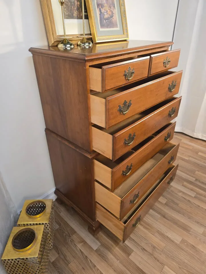 🚚 Delivery + Early American Solid pine Wood 7 drawers 25260 image indicator(5)