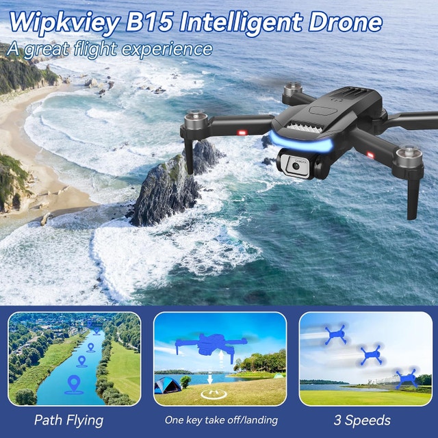 B15 Foldable 4K RC FPV Quadcopter with Camera, 2 Batteries - photo 5