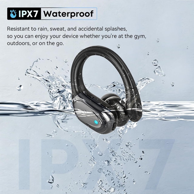 Wireless Earbuds, Bluetooth, 80h Playtime, LED Display, IPX7 - photo 5
