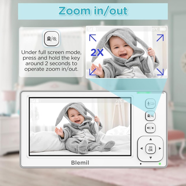 Blemil Baby Monitor with 2 Cameras and Audio - photo 5