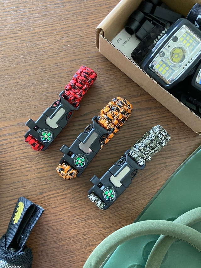 Set of 3 Outdoor Survival Bracelets