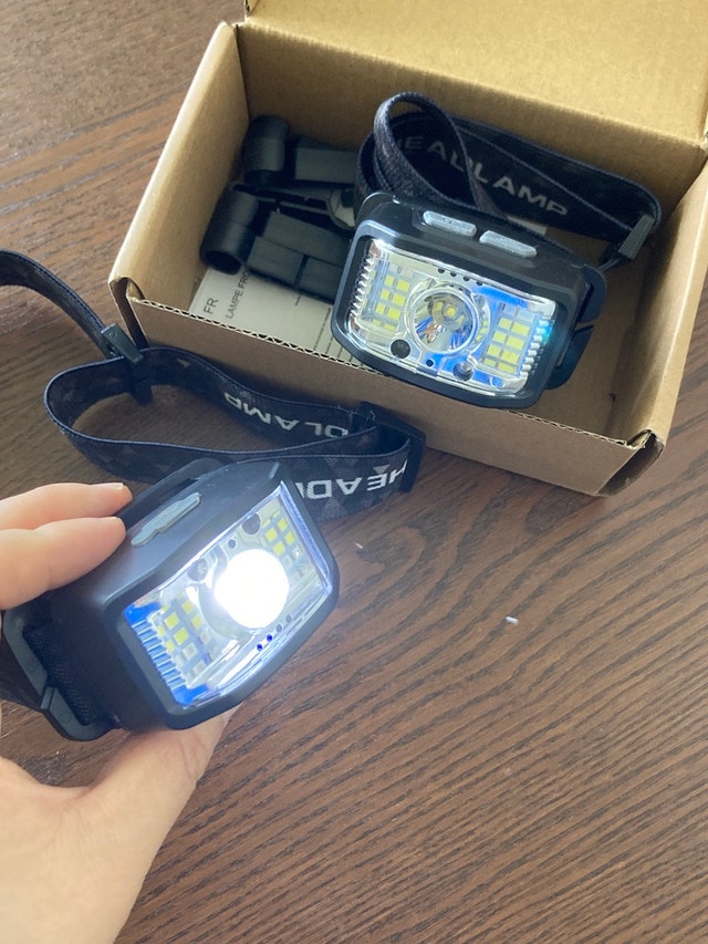 2 Pack Rechargeable LED Headlamps with Motion Sensor - photo 2
