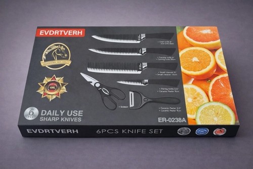 6PCS Kitchen Knife Set ER-0238A - New in Box - photo 2