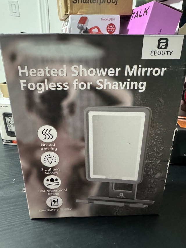 EEUUTY Heated Shower Mirror Fogless