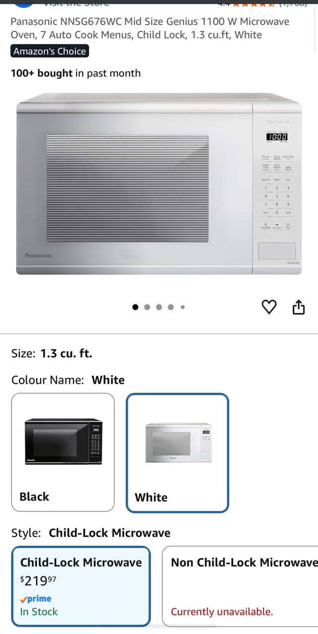 Panasonic NN-SG676W Microwave Oven - photo 2