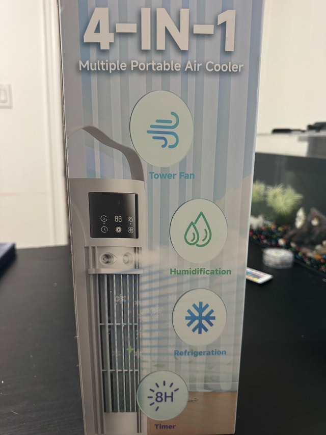 4-in-1 Portable Air Cooler Tower Fan - photo 2