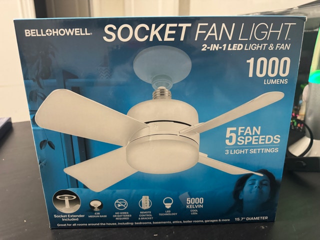 Bell+Howell Socket Fan Light