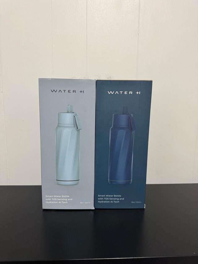 WaterH Vita Smart Water Bottle 18oz Magnetite Blue and Sea Shell