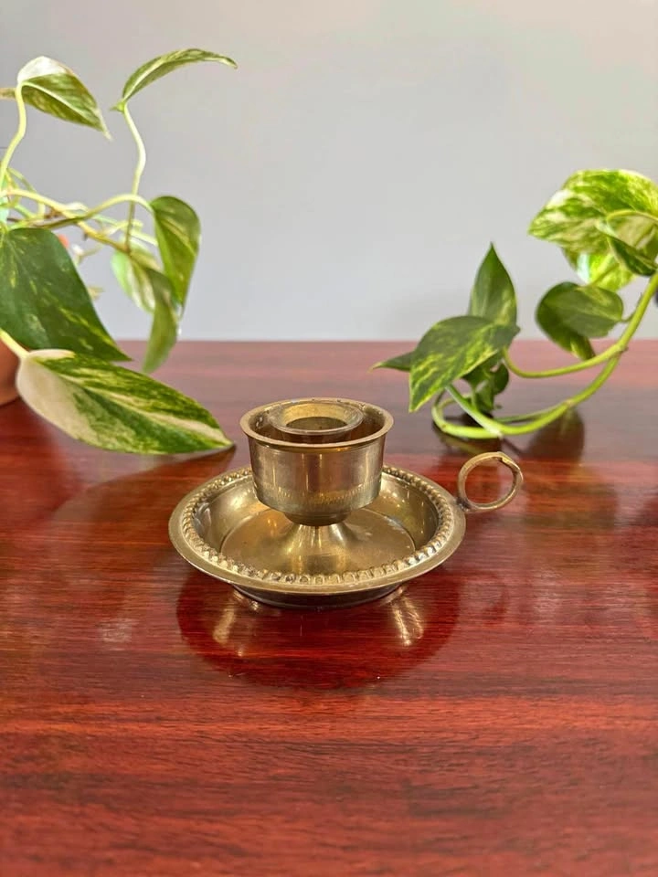 Vintage Brass Candlestick Holder