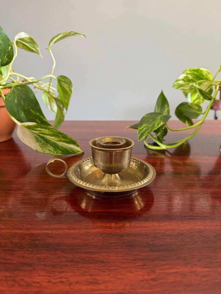 Vintage Brass Candlestick Holder - photo 3