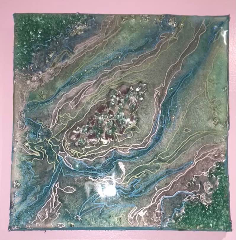 Resin Geode Wall Art 10x10