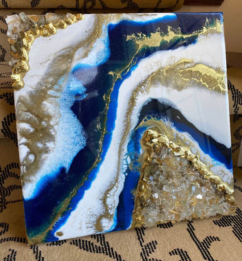 Resin Geode Wall Art 10x10 - photo 3