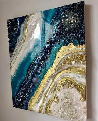 Resin Geode Wall Art 10x10 - photo 4