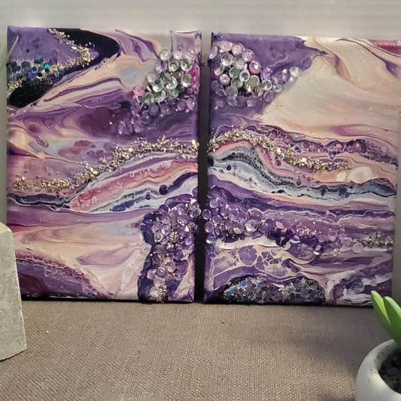 Resin Geode Wall Art 10x10 - photo 5