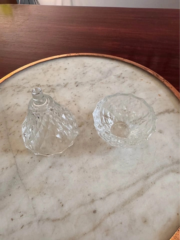 Vintage Clear Cut Glass Pear Shaped Trinket Dish - Italy - photo 2