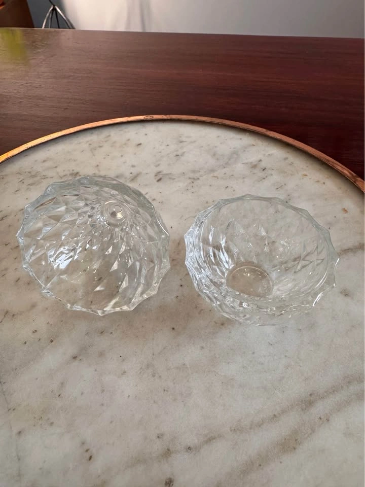 Vintage Clear Cut Glass Pear Shaped Trinket Dish - Italy - photo 3