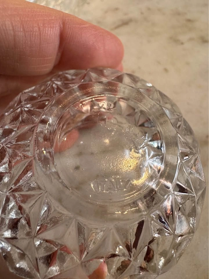 Vintage Clear Cut Glass Pear Shaped Trinket Dish - Italy - photo 4