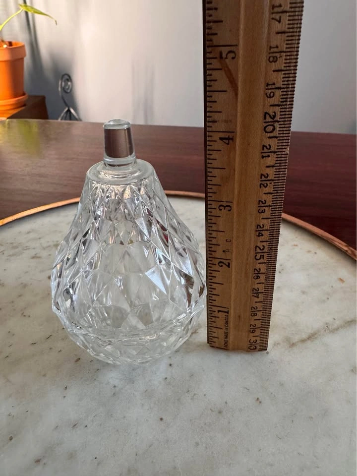 Vintage Clear Cut Glass Pear Shaped Trinket Dish - Italy - photo 5